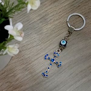 BOGO🆓 | NWT Protection Evil Eye Cross Keychain